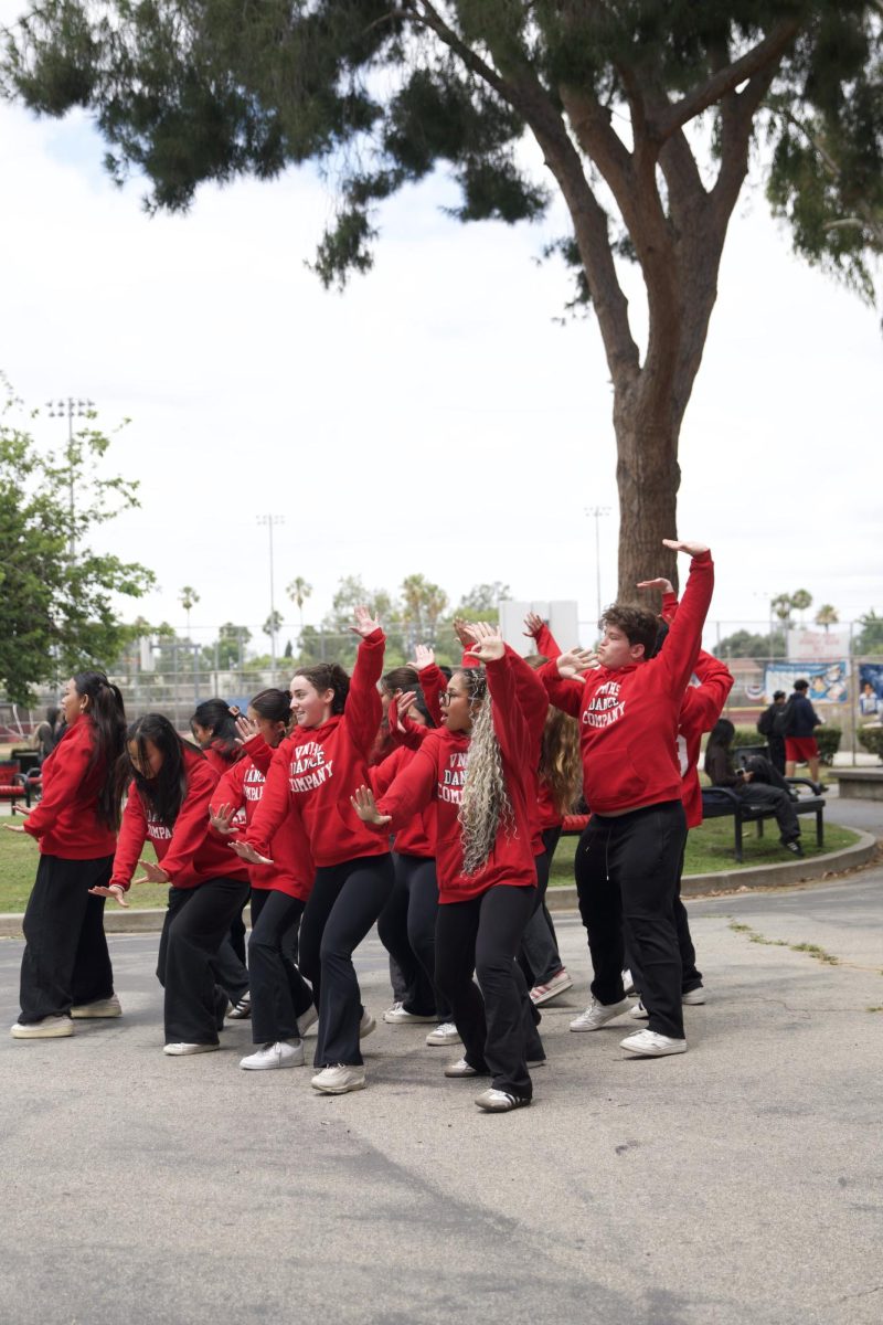  ALWAYS ENTERTAINING  Dance Company opens the signing ceremony with a routine, following our marching band's performance just seconds before. 