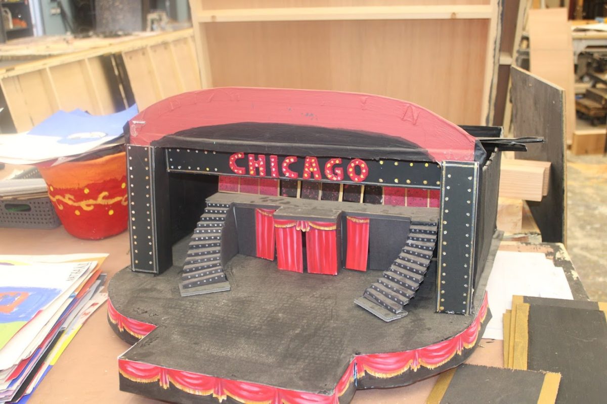  IT'S GOOD, ISN'T IT  Chicago set example. What everyone had in mind in the stagecraft workshop. An idea of what the set will look like for the show.