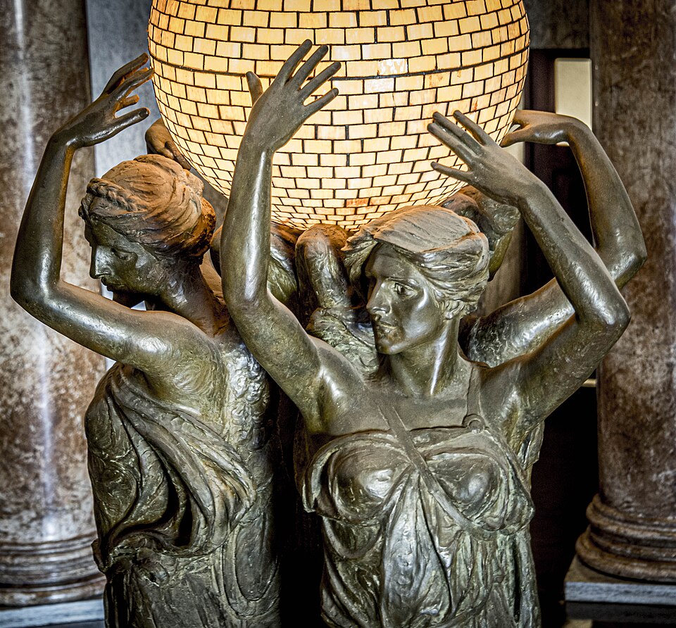  THE THREE MUSES  Detail of the Beaux-Arts statue at The Natural History Museum of Los Angeles. 